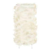 LS-LACE-TABLE Cream Ruffled Fabric Contemporary Table Lamp - Lace