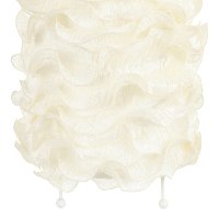 LS-LACE-TABLE Cream Ruffled Fabric Contemporary Table Lamp - Lace-4