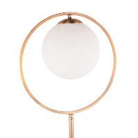 LS-MOONFL-AU Contemporary Gold Metal Floor Lamp with Frosted Glass Shade - Moon-3