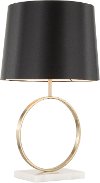 L-MOONTB Gold Metal Table Lamp with White Marble Base - Moon