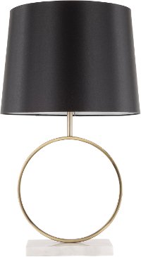 L-MOONTB Gold Metal Table Lamp with White Marble Base - Moon-4