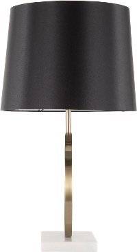 L-MOONTB Gold Metal Table Lamp with White Marble Base - Moon-6