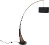 LS-NOAHFL-WL-BK Mid Century Modern Walnut Wood Floor Lamp with Marble Base - Noah