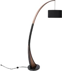 LS-NOAHFL-WL-BK Mid Century Modern Walnut Wood Floor Lamp with Marble Base - Noah-2