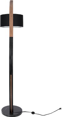 LS-NOAHFL-WL-BK Mid Century Modern Walnut Wood Floor Lamp with Marble Base - Noah-3