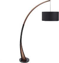 LS-NOAHFL-WL-BK Mid Century Modern Walnut Wood Floor Lamp with Marble Base - Noah-7