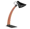 LS-NOAH-A-BK Mid Century Modern Apple Wood and Black Table Lamp - Noah