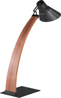 LS-NOAH-A-BK Mid Century Modern Apple Wood and Black Table Lamp - Noah-2