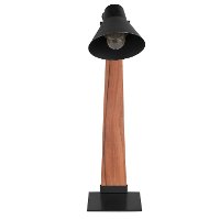 LS-NOAH-A-BK Mid Century Modern Apple Wood and Black Table Lamp - Noah-4