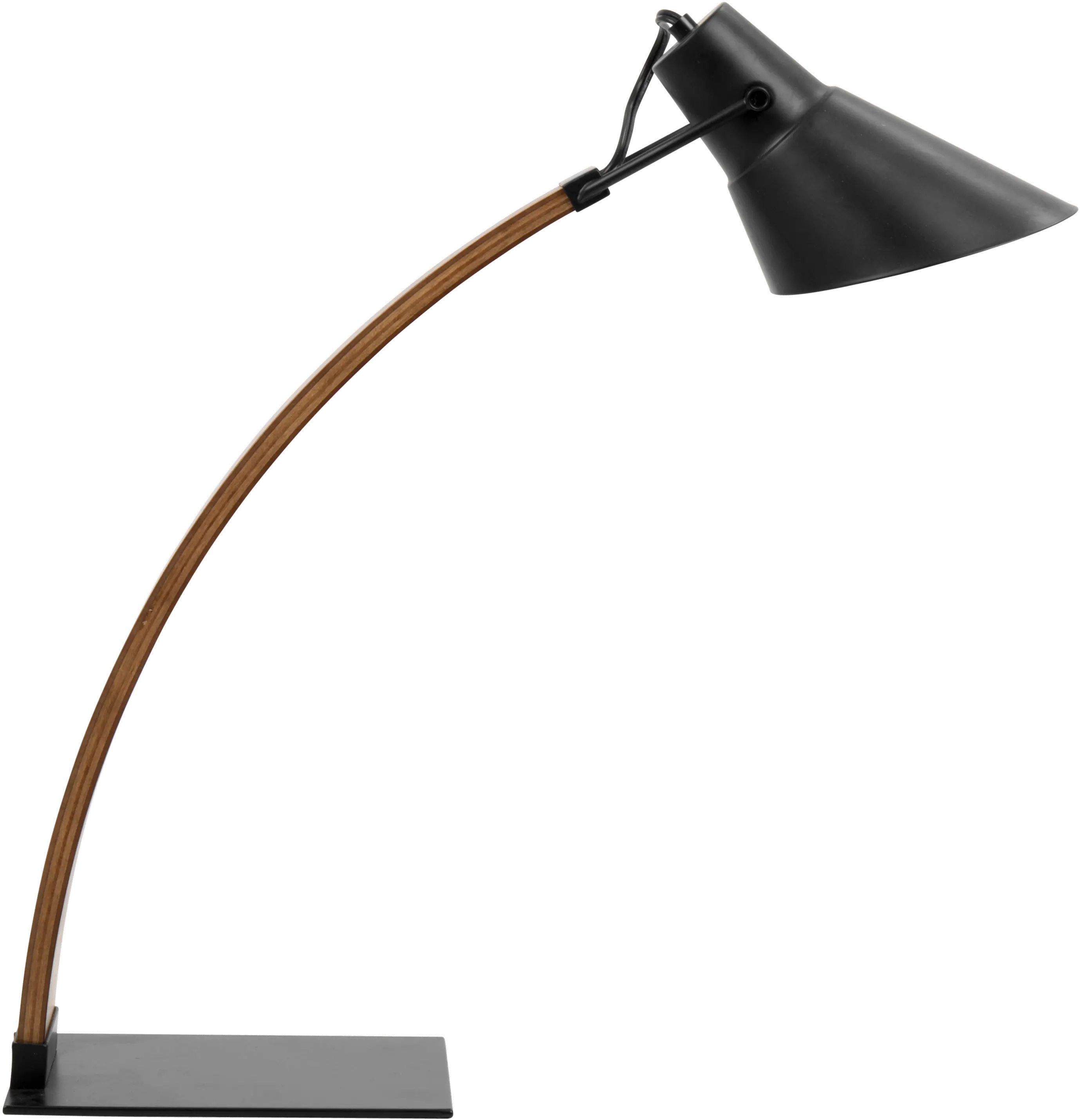 LS-NOAH-WL-BK Mid Century Modern Walnut and Black Table Lamp-1