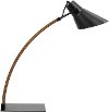 LS-NOAH-WL-BK Mid Century Modern Walnut and Black Table Lamp