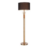 LS-TROPHFL-ABBK Antique Brass Industrial Floor Lamp with Black Shade - Trophy-2