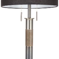 LS-TROPHFL-GMBK Gun Metal Industrial Floor Lamp with Black Shade - Trophy-2