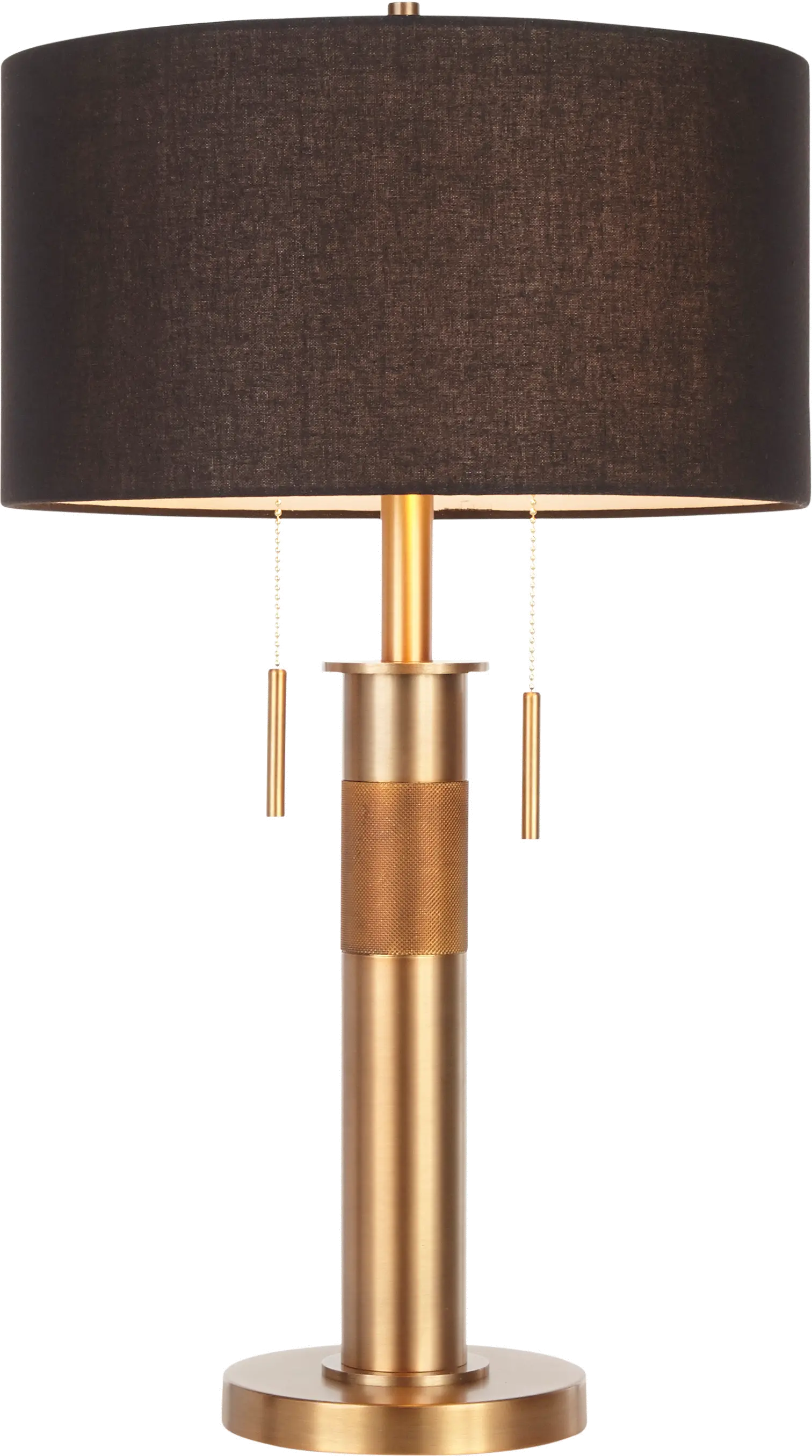 LS-TROPHTL-ABBK Antique Brass Industrial Table Lamp with Black Shade - Trophy-1