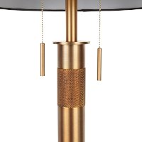 LS-TROPHTL-ABBK Antique Brass Industrial Table Lamp with Black Shade - Trophy-2