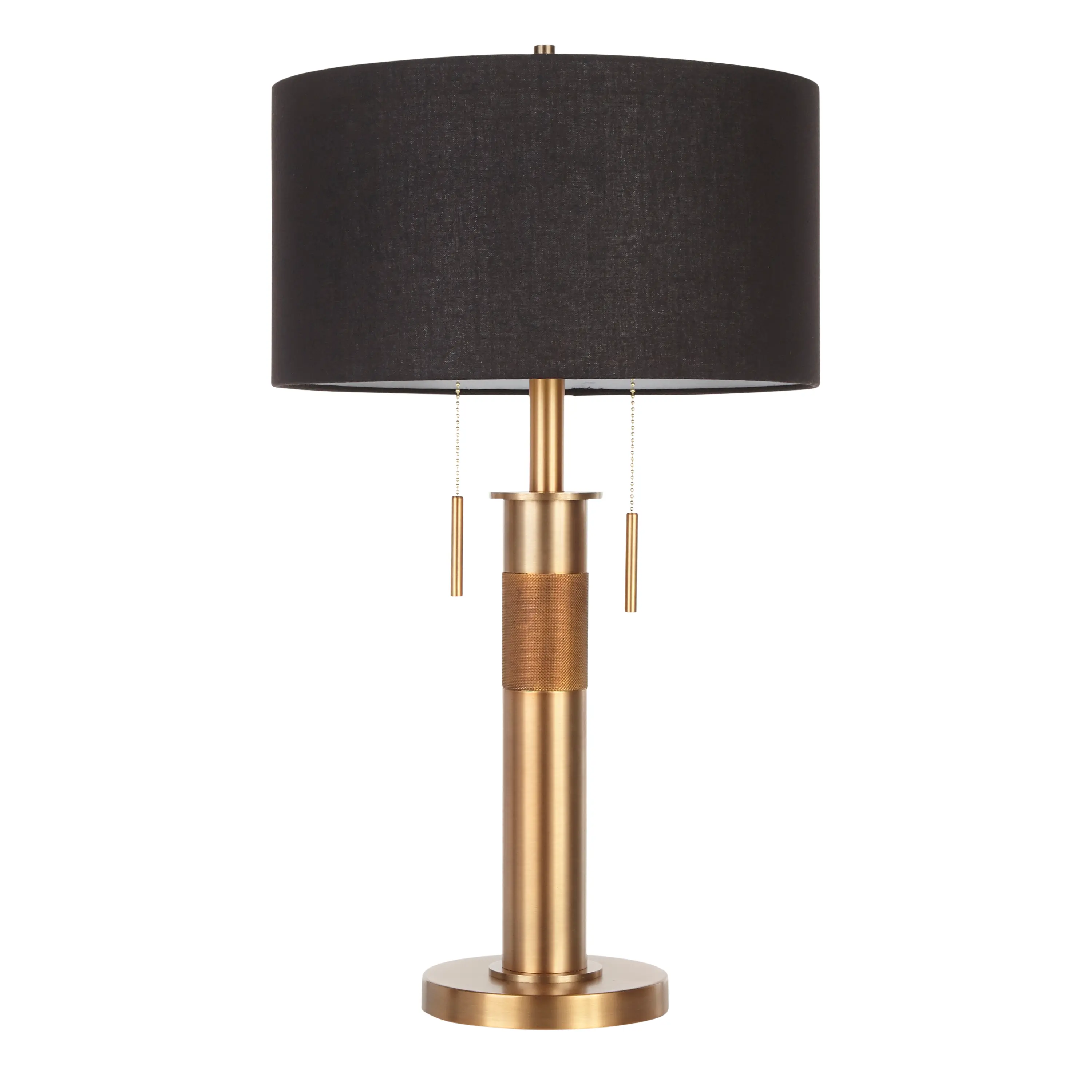 LS-TROPHTL-ABBK Antique Brass Industrial Table Lamp with Black Shade - Trophy-5