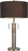 LS-TROPHTL-GMBK Gun Metal Industrial Table Lamp with Black Shade - Trophy