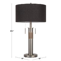 LS-TROPHTL-GMBK Gun Metal Industrial Table Lamp with Black Shade - Trophy-5