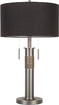 LS-TROPHTL-GMBK Gun Metal Industrial Table Lamp with Black Shade - Trophy-6