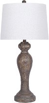 31 Inch Opal Gray Resin Table Lamp