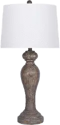 31 Inch Opal Gray Resin Table Lamp