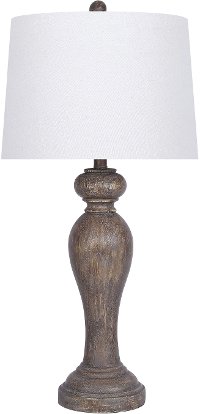 31 Inch Opal Gray Resin Table Lamp