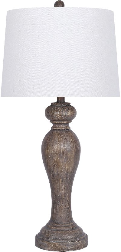 31 Inch Opal Gray Resin Table Lamp