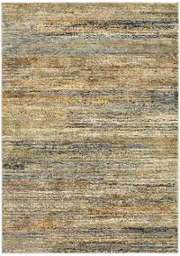 8 x 11 Large Casual Gold and Green Area Rug - Atlas