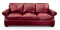 Contemporary Red Leather Sofa - Marsala-2