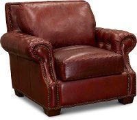 Contemporary Red Leather Chair - Marsala