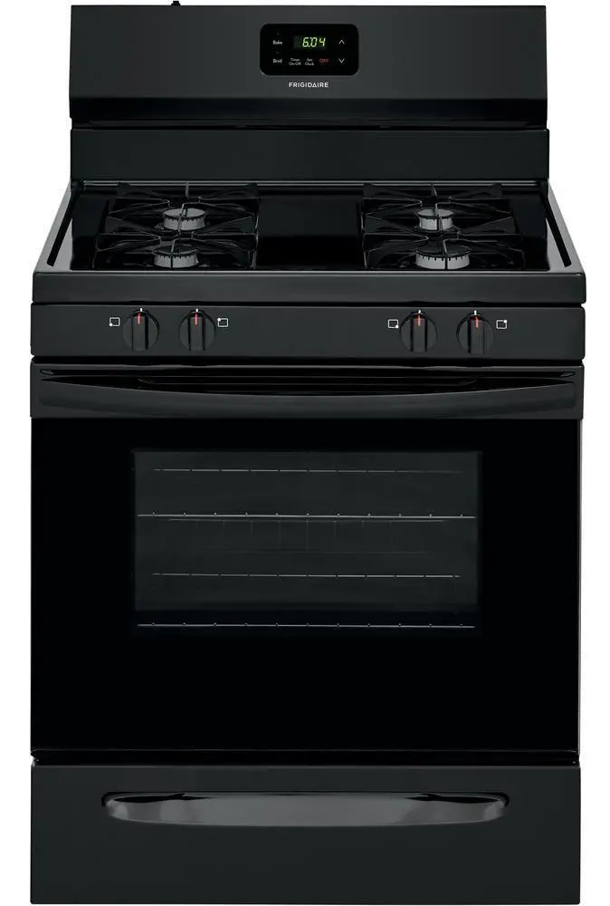FCRG3015AB Frigidaire 30 Inch 4 Burner Gas Range - 5.0 cu. ft. Black-1