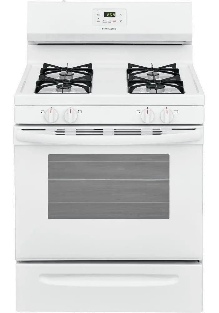 FCRG3015AW Frigidaire 30 Inch 4 Burner Gas Range - 5.0 cu. ft. White-1