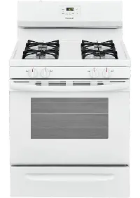 FCRG3015AW Frigidaire 30 Inch 4 Burner Gas Range - 5.0 cu. ft. White