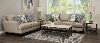 Contemporary Linen Beige 7 Piece Living Room Set - Bryn