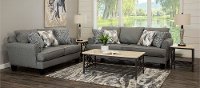 Contemporary Steel Gray 7 Piece Living Room Set - Bryn