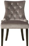 Silver Velvet Upholstered Dining Room Chair - Modern Eclectic