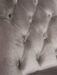Silver Velvet Upholstered Dining Room Chair - Modern Eclectic-4