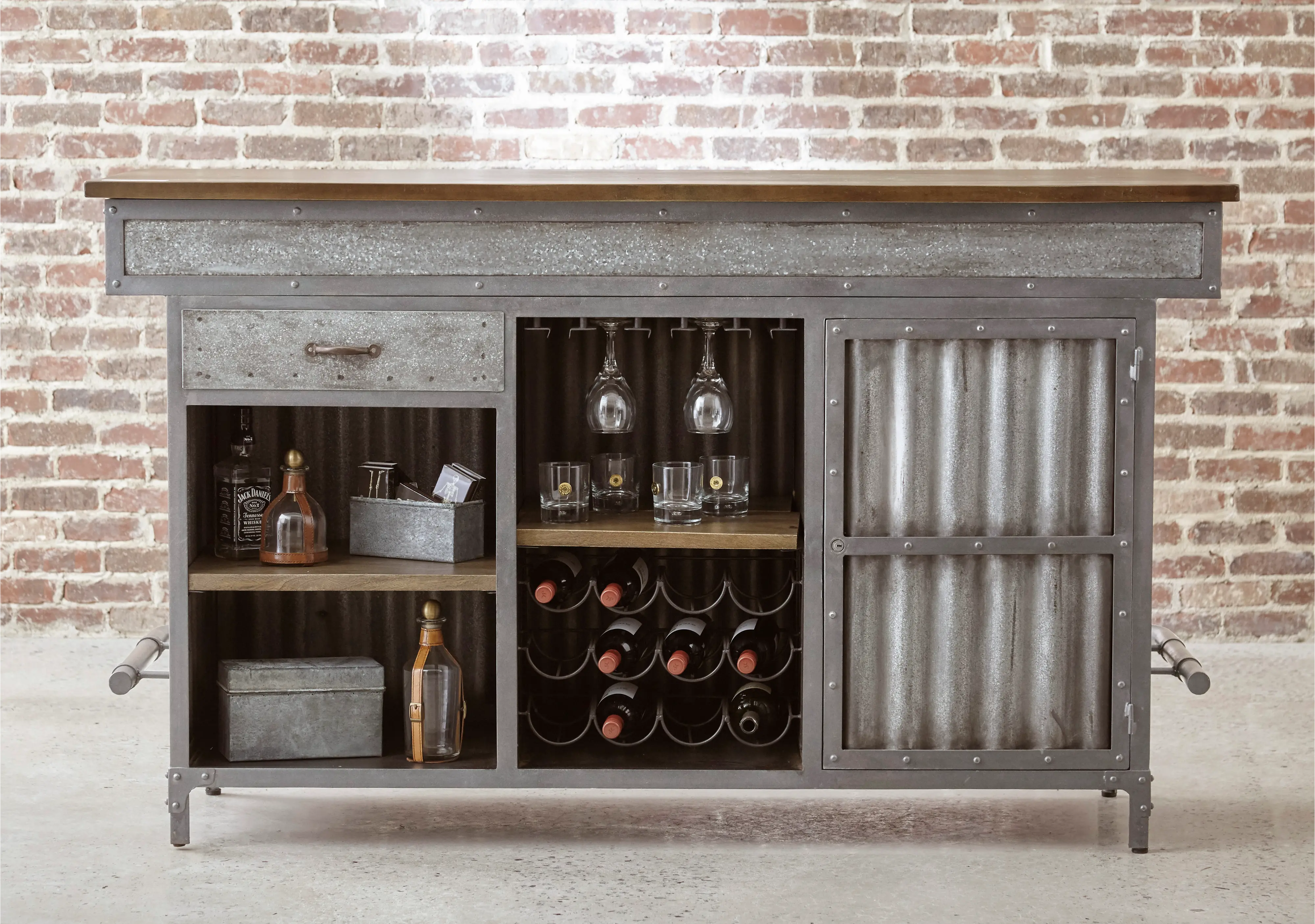 Metal and Wood Bar - Modern Eclectic-2
