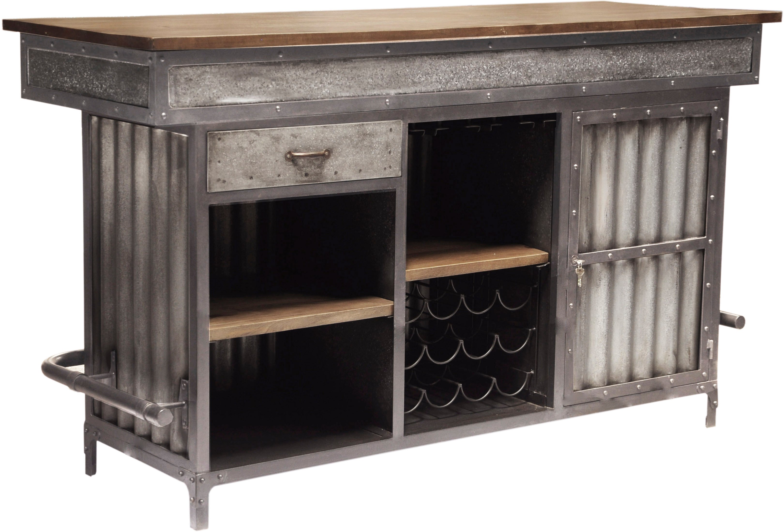 Metal and Wood Bar - Modern Eclectic-3