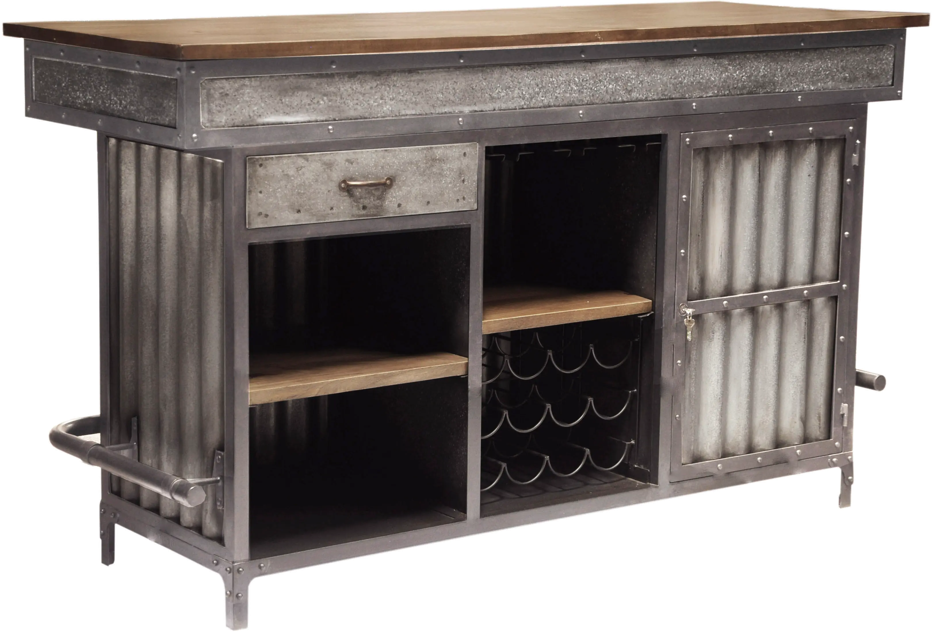 Metal and Wood Bar - Modern Eclectic-3