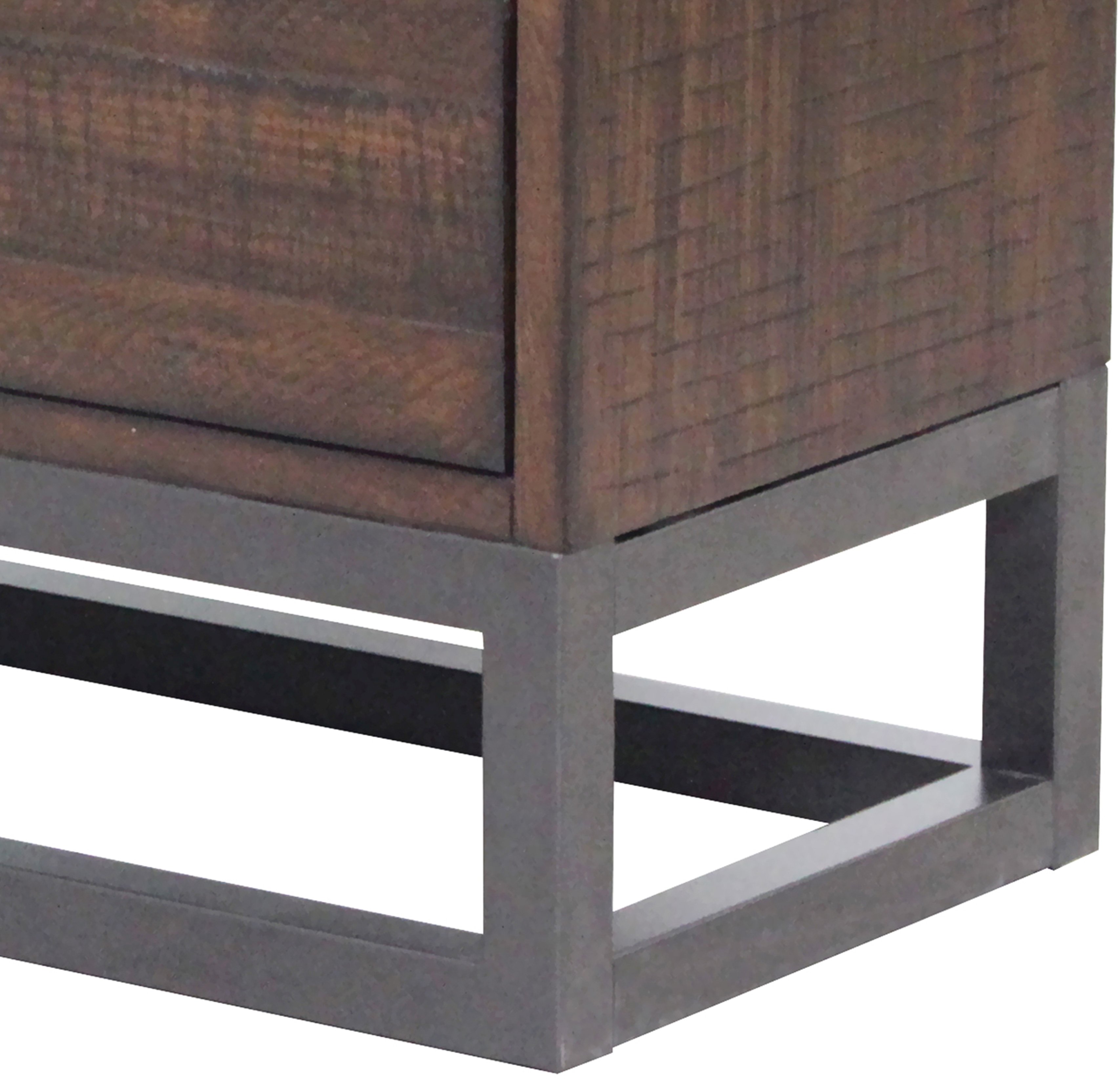 Modern Industrial Dark Brown Dresser - Modern Eclectic-1