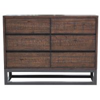 Modern Industrial Dark Brown Dresser - Modern Eclectic-3