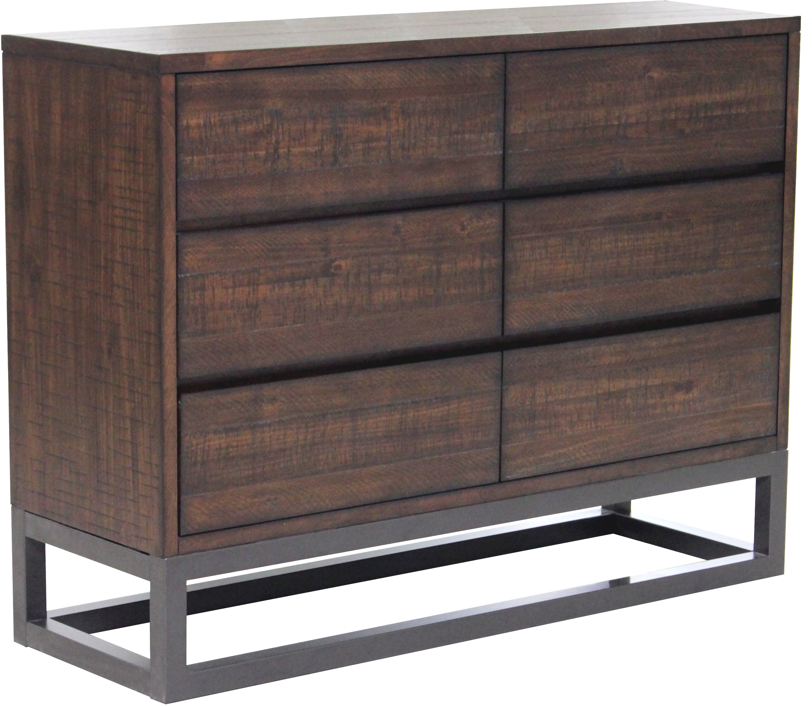 Modern Industrial Dark Brown Dresser - Modern Eclectic-4
