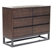 Modern Industrial Dark Brown Dresser - Modern Eclectic-4