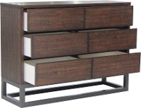 Modern Industrial Dark Brown Dresser - Modern Eclectic-5