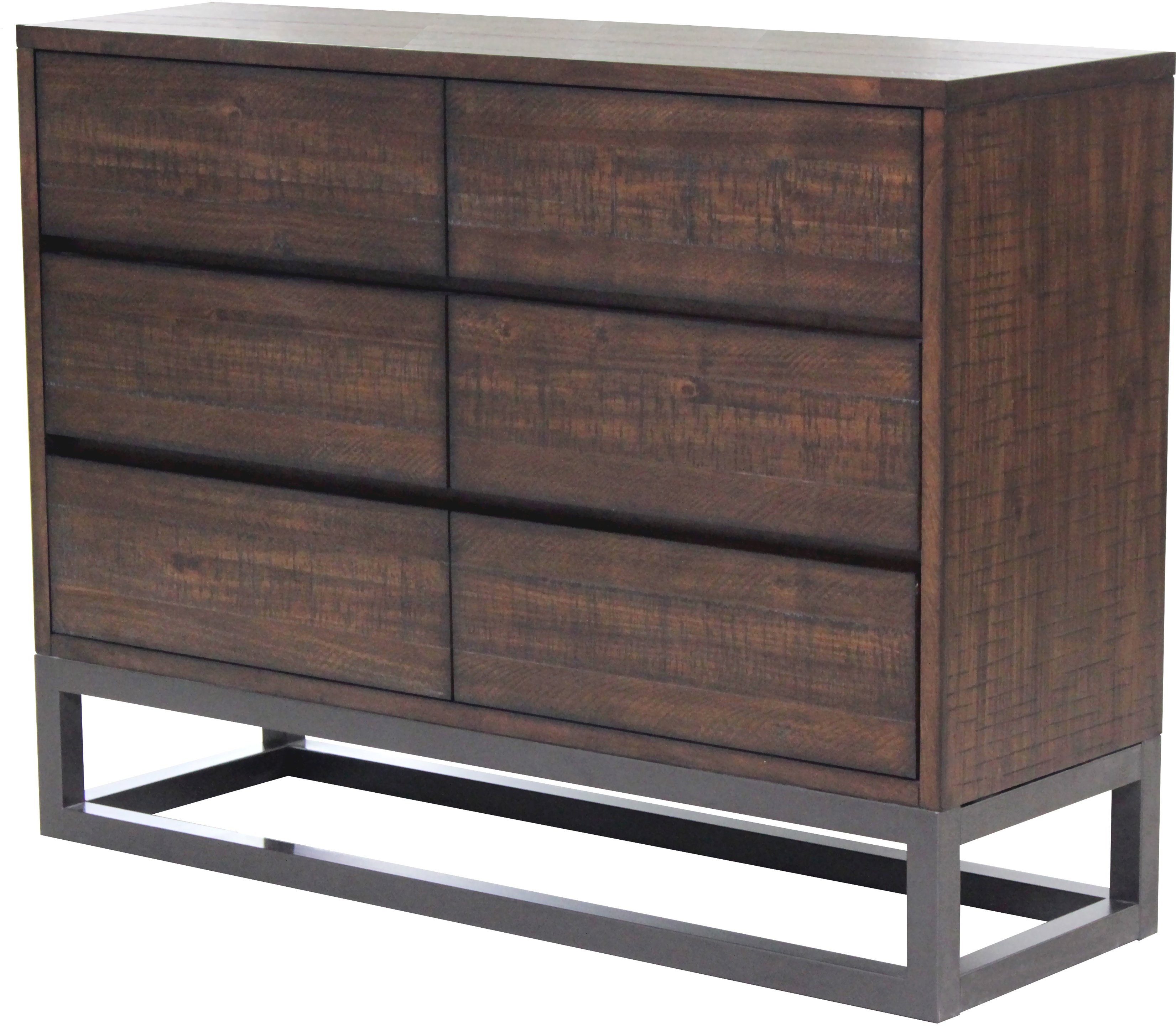 Modern Industrial Dark Brown Dresser - Modern Eclectic-6
