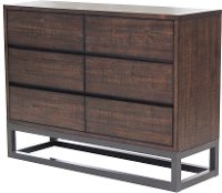 Modern Industrial Dark Brown Dresser - Modern Eclectic-6