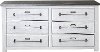 Farmhouse Metal Top White Dresser - Modern Eclectic
