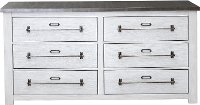 Farmhouse Metal Top White Dresser - Modern Eclectic