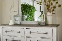 Farmhouse Metal Top White Dresser - Modern Eclectic-6